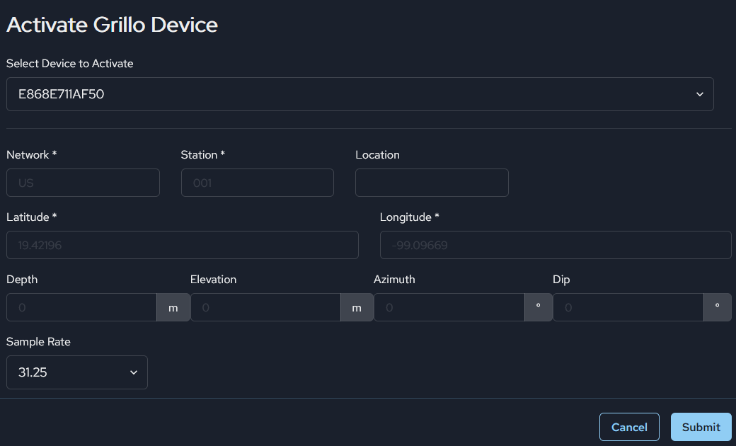 Add station details